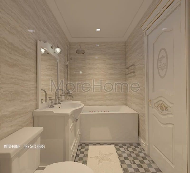 Gương trang trí hình vuông giúp tăng cảm giác không gian rộng rãi và thoáng đãng hơn.